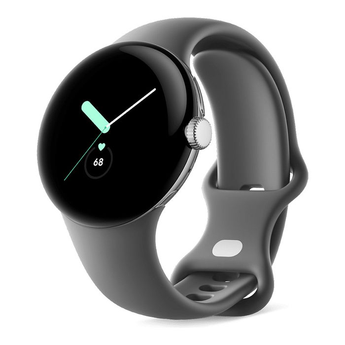 Google Pixel Watch LTE Silber Charcoal Reloj Inteligente Unisex 41mm Acero Inoxidable Pantalla Táctil AMOLED GPS WiFi Bluetooth NFC