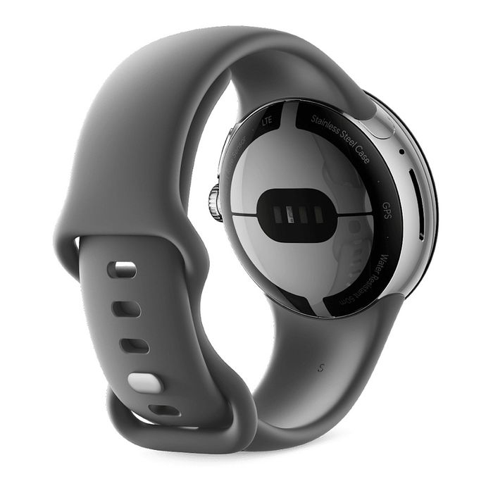 Google Pixel Watch LTE Silber Charcoal Reloj Inteligente Unisex 41mm Acero Inoxidable Pantalla Táctil AMOLED GPS WiFi Bluetooth NFC