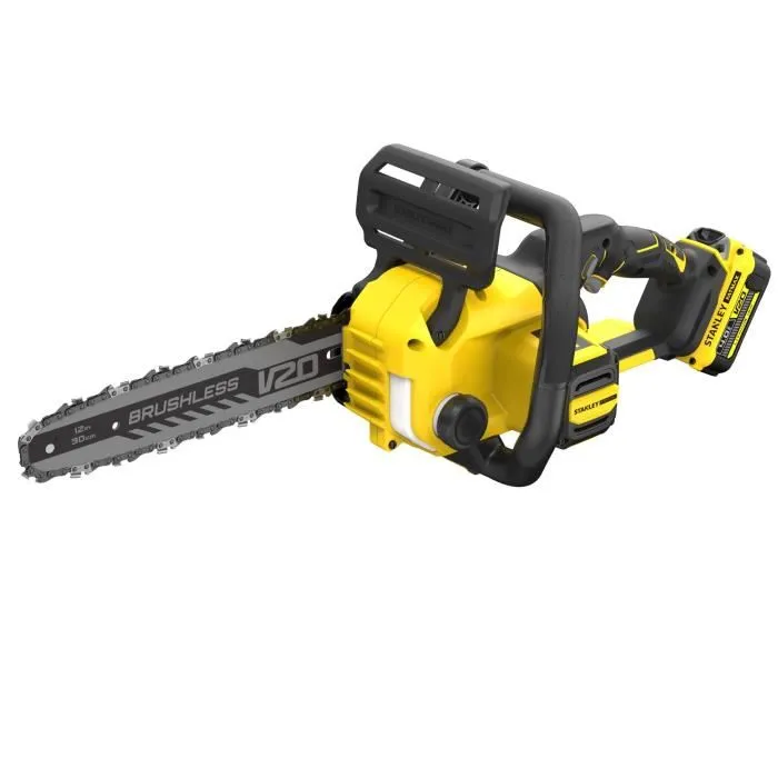 Stanley Fatmax Motosierra Sin Escobillas 18V 33cm AAAPX93342 con Cadena, Cargador y Batería 4AH Stanley Fatmax Motosierra Sin Escobillas 18V 33cm AAAPX93342 con Cadena, Cargador y Batería 4AH