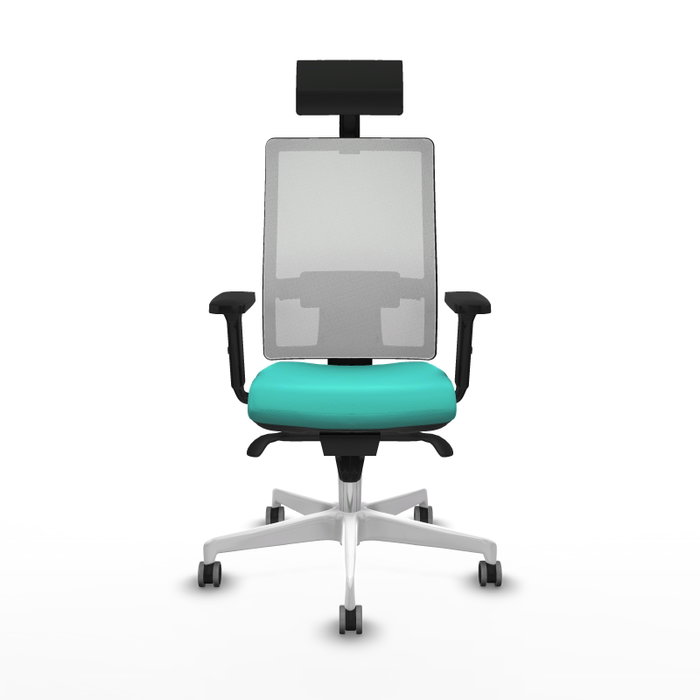 PIQUERAS Y CRESPO Silla de oficina Horna con mecanismo Sincro, Turquesa y Blanco PIQUERAS Y CRESPO Silla de oficina Horna con mecanismo Sincro, Turquesa y Blanco