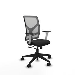 PIQUERAS Y CRESPO Silla de oficina Motilla con mecanismo Sincro/Traslack, Negro y Gris