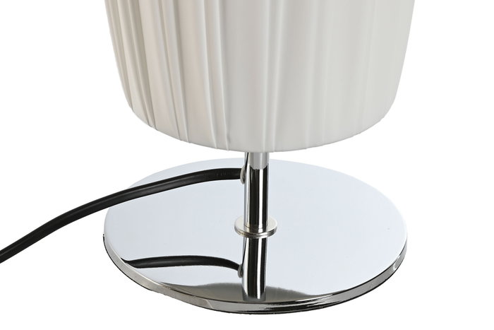 DKD Home Decor Lámpara de Sobremesa de Hierro con Pantalla Plisada Blanca DKD Home Decor Lámpara de Sobremesa de Hierro con Pantalla Plisada Blanca