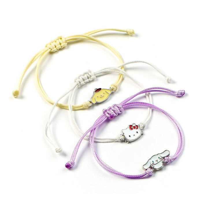 The Carat Shop Pack de 3 Brazaletes Sanrio Hello Kitty, Cinnamoroll y Pompompurin