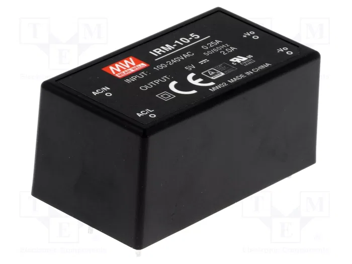 MEAN WELL IRM-10-5 Convertidor AC/DC 10W 5VDC MEAN WELL IRM-10-5 Convertidor AC/DC 10W 5VDC