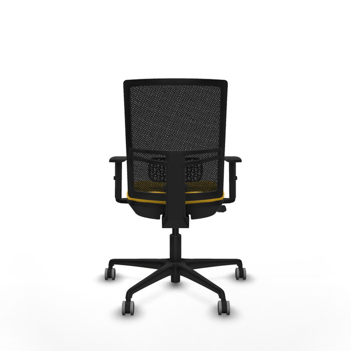 PIQUERAS Y CRESPO Silla de oficina Yunquera con mecanismo Sincro/Traslack Amarillo y Negro