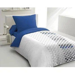 Home Linge Passion Juego Nórdico Microfibra 140x200cm + 1 Funda Almohada 63x63cm Azul HOM3701393715348