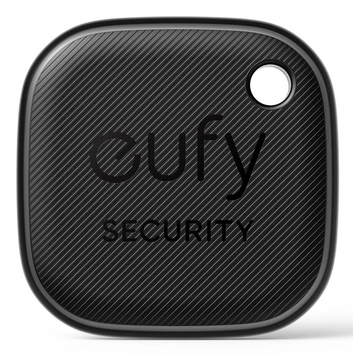Eufy SmartTrack Link - Buscador Universal Negro con Apple Buscar mi y App eufy Security, Resistente al Agua, Alarma Potente, Batería CR2032 Reemplazable