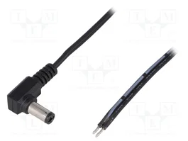 ESPE Cable de alimentación CC con enchufe DC 5,5/2,5 angular, 1,46m