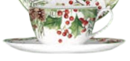 DKD Home Decor Set de 2 Tazas de Porcelana Acebo Verde