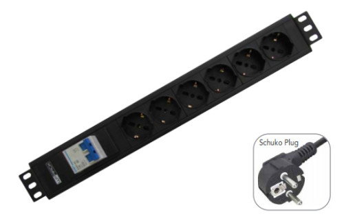 WP Regleta Rack 1U 12 Enchufes Schuko WPN-PDU-G02-12