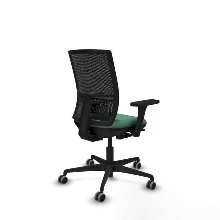PIQUERAS Y CRESPO Silla de oficina Yunquera Verde esmeralda con malla negra