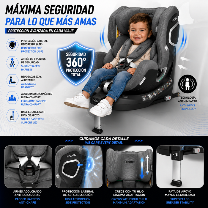 Recaro Xenon 1 Kid i-Size Gallant Grey 60-125 cm Recaro Xenon 1 Kid i-Size Gallant Grey 60-125 cm