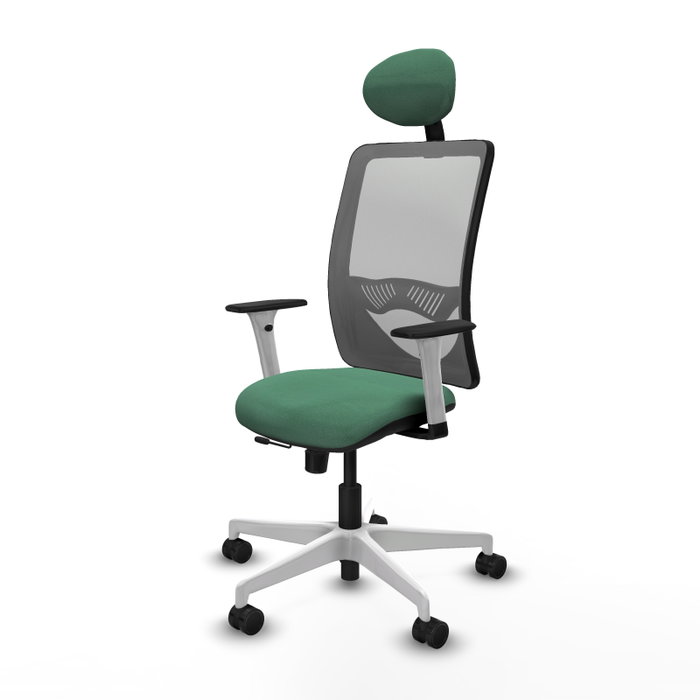 PIQUERAS Y CRESPO Silla de oficina Zulema Verde esmeralda y Gris