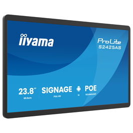 iiyama ProLite S2425AS-B1P - Pantalla Digital 23.8" Full HD IPS, Android SoC, Wi-Fi 6, USB-C, Altavoces 10W, 24/7, VESA 100x100, Negro