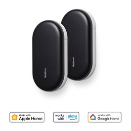 NetAtmo Smart AC Controller, Controlador Inalámbrico para Aire Acondicionado, Negro/Blanco, 2 Piezas, con Aplicación y WiFi, Temperatura 0-50°C