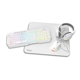 Krom Kenta Pack Gaming 4 en 1 RGB Blanco