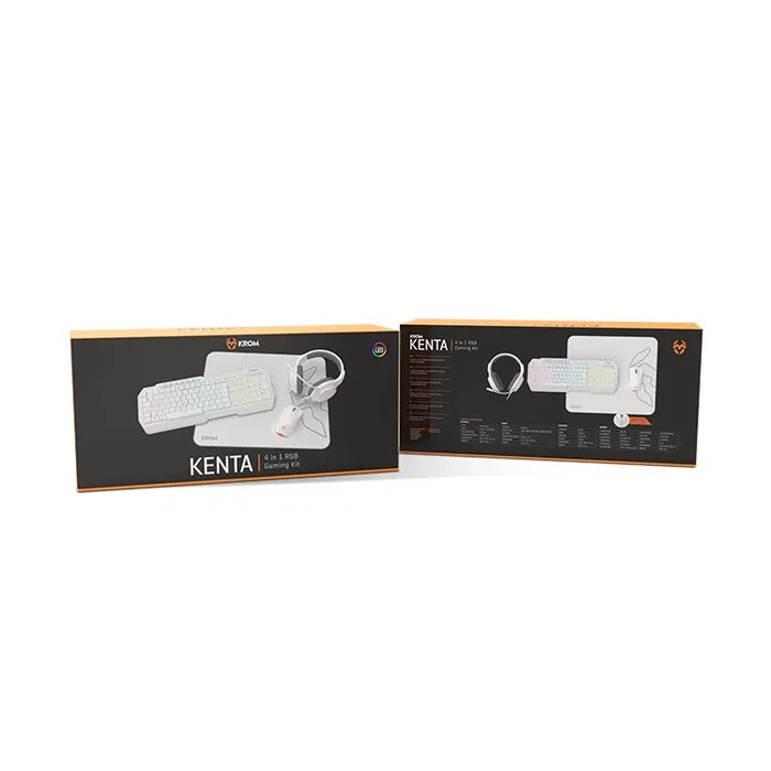 Krom Kenta Pack Gaming 4 en 1 RGB Blanco