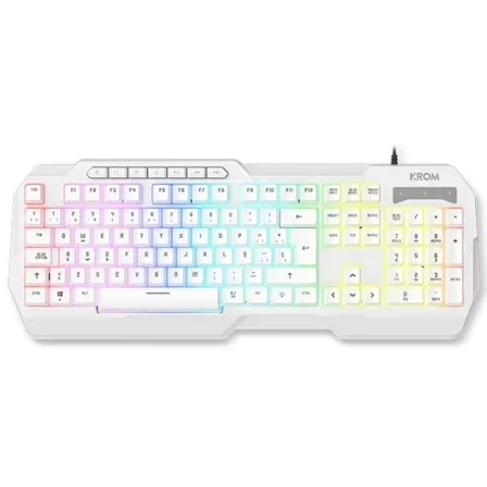 KROM Kenta Pack Gaming - Teclado RGB, Ratón, Alfombrilla y Auriculares - Color Blanco KROM Kenta Pack Gaming - Teclado RGB, Ratón, Alfombrilla y Auriculares - Color Blanco