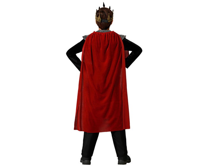Disfraz Rey Medieval para Niño, Túnica Guerrero Roja con Pantalón, Capa y Cinturón, Talla 5-6 Años, Temática Edad Media Disfraz Rey Medieval para Niño, Túnica Guerrero Roja con Pantalón, Capa y Cinturón, Talla 5-6 Años, Temática Edad Media