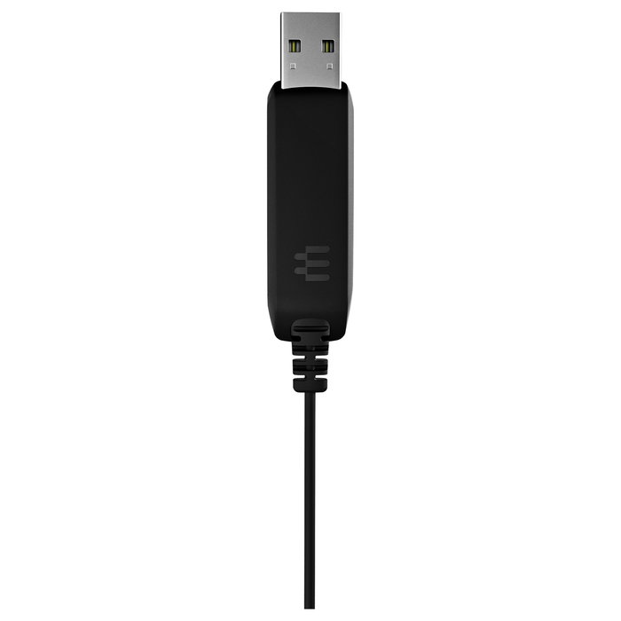 EPOS Sennheiser PC 7 USB Auriculares PC para VoIP y Oficina, Micrófono Boom con Cancelación de Ruido, Monoaural, Conector USB-A, Alámbrico, Frecuencia 42-17000 Hz, Negro