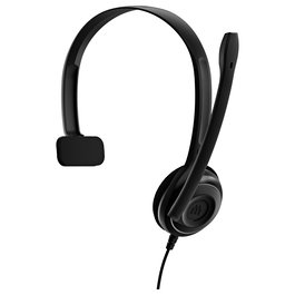 EPOS Sennheiser PC 7 USB Auriculares PC para VoIP y Oficina, Micrófono Boom con Cancelación de Ruido, Monoaural, Conector USB-A, Alámbrico, Frecuencia 42-17000 Hz, Negro