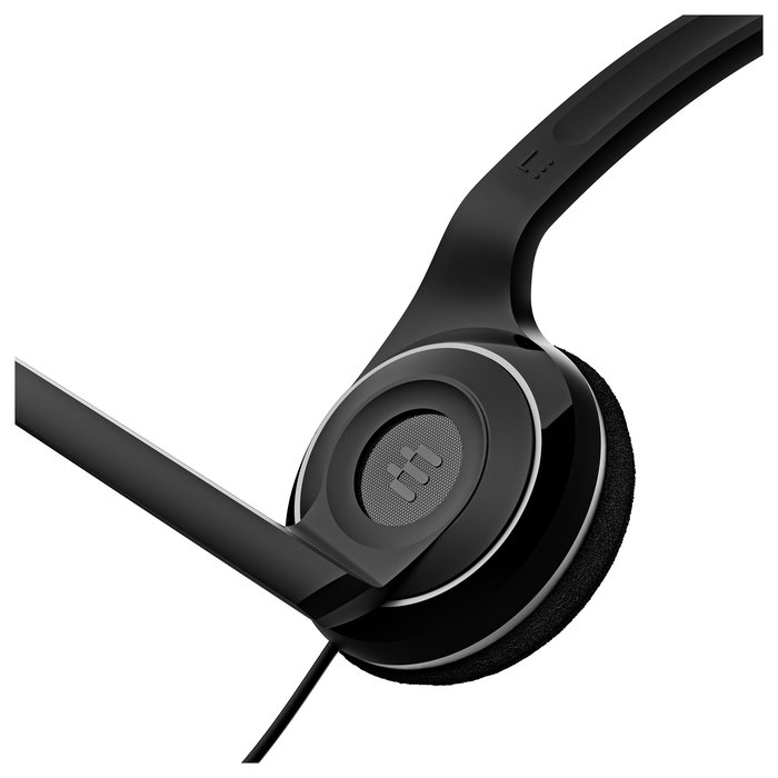 EPOS Sennheiser PC 7 USB Auriculares PC para VoIP y Oficina, Micrófono Boom con Cancelación de Ruido, Monoaural, Conector USB-A, Alámbrico, Frecuencia 42-17000 Hz, Negro