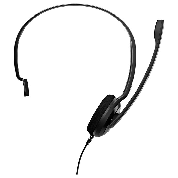 EPOS Sennheiser PC 7 USB Auriculares PC para VoIP y Oficina, Micrófono Boom con Cancelación de Ruido, Monoaural, Conector USB-A, Alámbrico, Frecuencia 42-17000 Hz, Negro