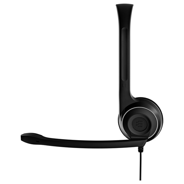 EPOS Sennheiser PC 7 USB Auriculares PC para VoIP y Oficina, Micrófono Boom con Cancelación de Ruido, Monoaural, Conector USB-A, Alámbrico, Frecuencia 42-17000 Hz, Negro