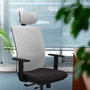 PIQUERAS Y CRESPO Silla de oficina Haches con mecanismo Sincro/Traslack Turquesa y Gris