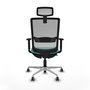 PIQUERAS Y CRESPO Silla de oficina Haches con mecanismo Sincro/Traslack Turquesa y Gris