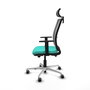 PIQUERAS Y CRESPO Silla de oficina Haches con mecanismo Sincro/Traslack Turquesa y Gris