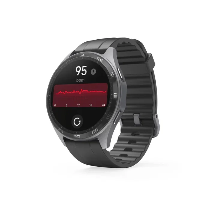 Hama Smartwatch 7010 Negro, Reloj Inteligente con Pantalla AMOLED 1.43", Realizar Llamadas, GPS Multibanda, 110 Modos Deporte, Resistencia IP68 y 3 ATM, Hasta 8 Días Autonomía