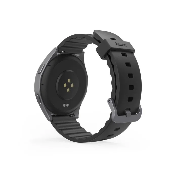 Hama Smartwatch 7010 Negro, Reloj Inteligente con Pantalla AMOLED 1.43", Realizar Llamadas, GPS Multibanda, 110 Modos Deporte, Resistencia IP68 y 3 ATM, Hasta 8 Días Autonomía