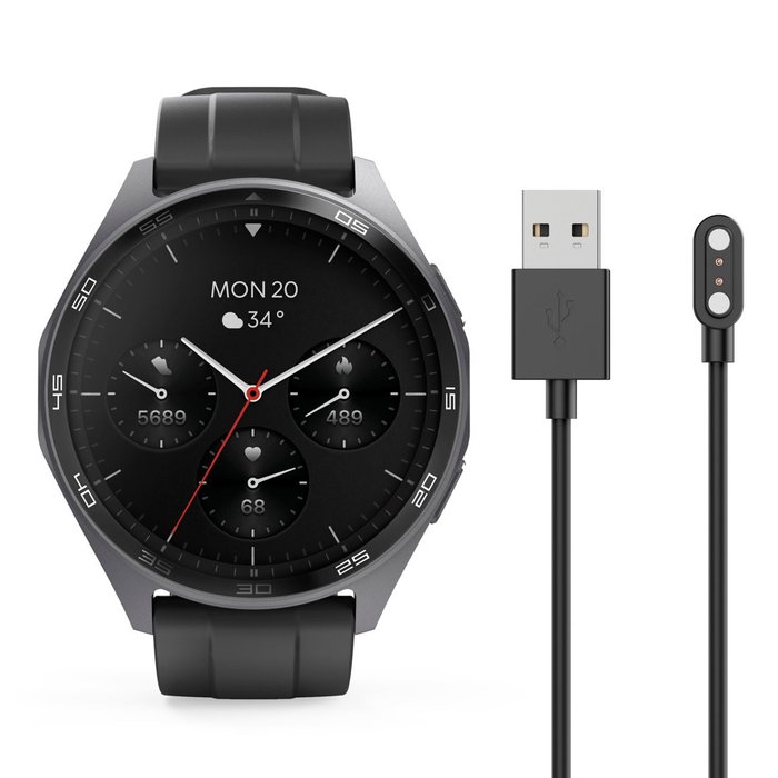 Hama Smartwatch 7010 Negro - Pantalla Amoled, GPS, Pulsómetro, SpO2