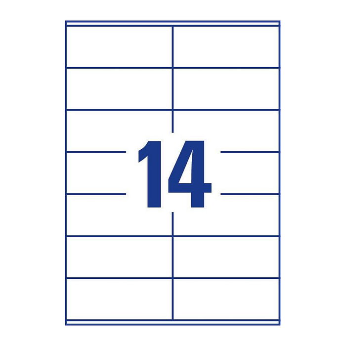 AVERY Zweckform Etiquetas 3477 blanco 105,0 x 41,0 mm AVERY Zweckform Etiquetas 3477 blanco 105,0 x 41,0 mm