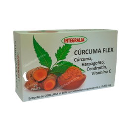 Integralia Cúrcuma Flex 20 Viales Complemento Alimenticio para Huesos y Articulaciones
