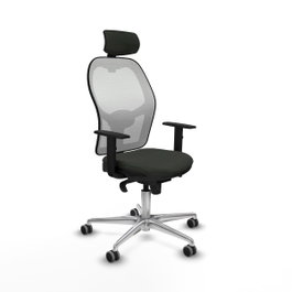 PIQUERAS Y CRESPO Silla de oficina Jorquera con mecanismo Sincro, Blanco y Negro