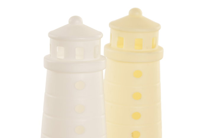 DKD Home Decor Decoracion Luminosa Basicos Blanco Crema 5 x 12 x 5 cm 12 Unidades