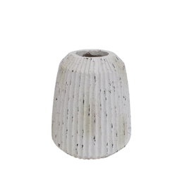DKD Home Decor Jarrón Magnesia Blanco 28,5x28,5x32,5 cm
