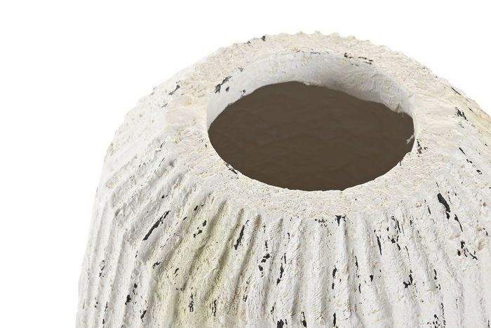 DKD Home Decor Jarrón Magnesia Blanco 28,5x28,5x32,5 cm