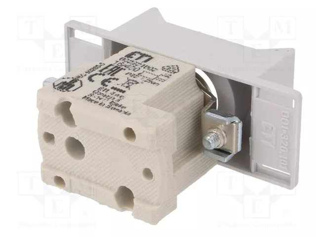 ETI POLAM Base de fusible D01 para raíl DIN 16A 400VAC 1 polo