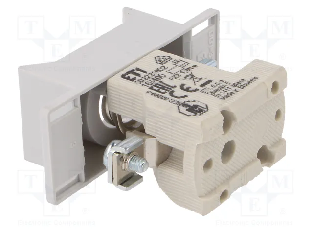 ETI POLAM Base de fusible D01 para raíl DIN 16A 400VAC 1 polo