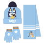 CERDÁ Conjunto Gorro, Guantes y Bufanda Cuello Bluey Niña 100% Acrílico
