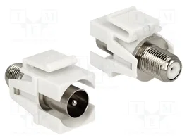 DeLOCK 86335 Módulo Keystone IEC a F Blanco