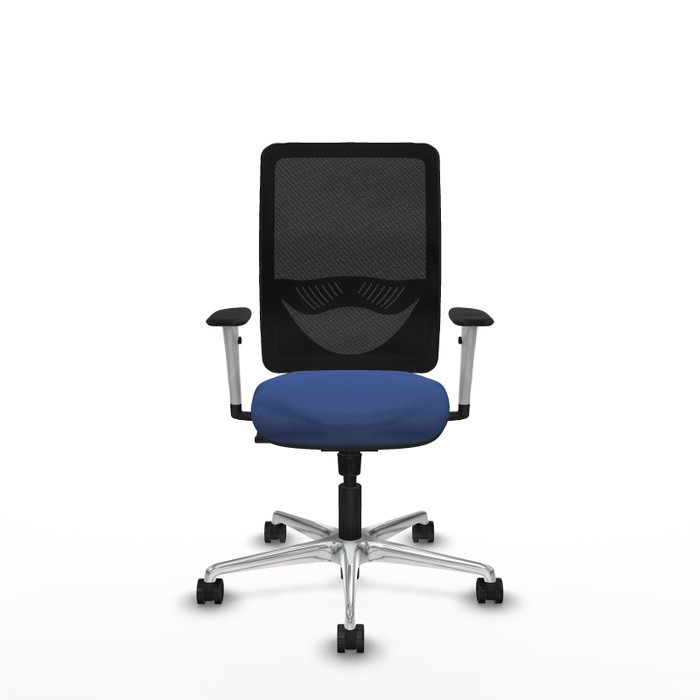 PIQUERAS Y CRESPO Silla de oficina Zulema con mecanismo Sincro, Azul marino y Negro