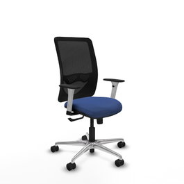 PIQUERAS Y CRESPO Silla de oficina Zulema con mecanismo Sincro, Azul marino y Negro