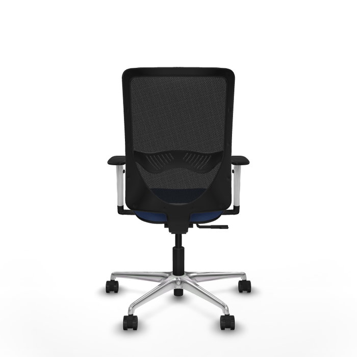 PIQUERAS Y CRESPO Silla de oficina Zulema con mecanismo Sincro, Azul marino y Negro