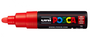 Uni ball POSCA Marcador PC-7M Rojo Punta Forma de Bala
