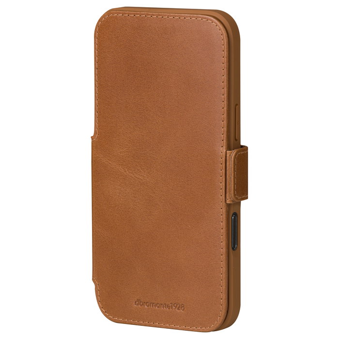 Dbramante1928 Copenhagen Funda con tapa de cuero para Apple iPhone 17 Pro Max, Marrón Dbramante1928 Copenhagen Funda con tapa de cuero para Apple iPhone 17 Pro Max, Marrón