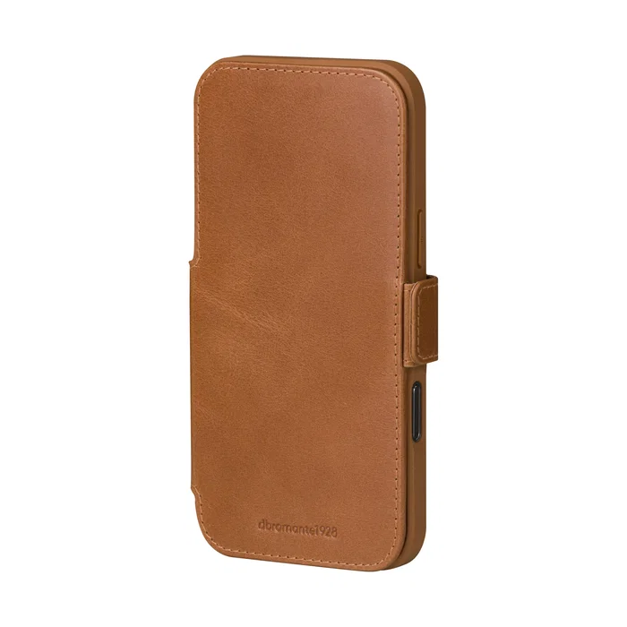 Dbramante1928 Copenhagen - Funda cartera de cuero, con cierre magnético y soporte, para Apple iPhone 17 Pro Max - Color Bronceado